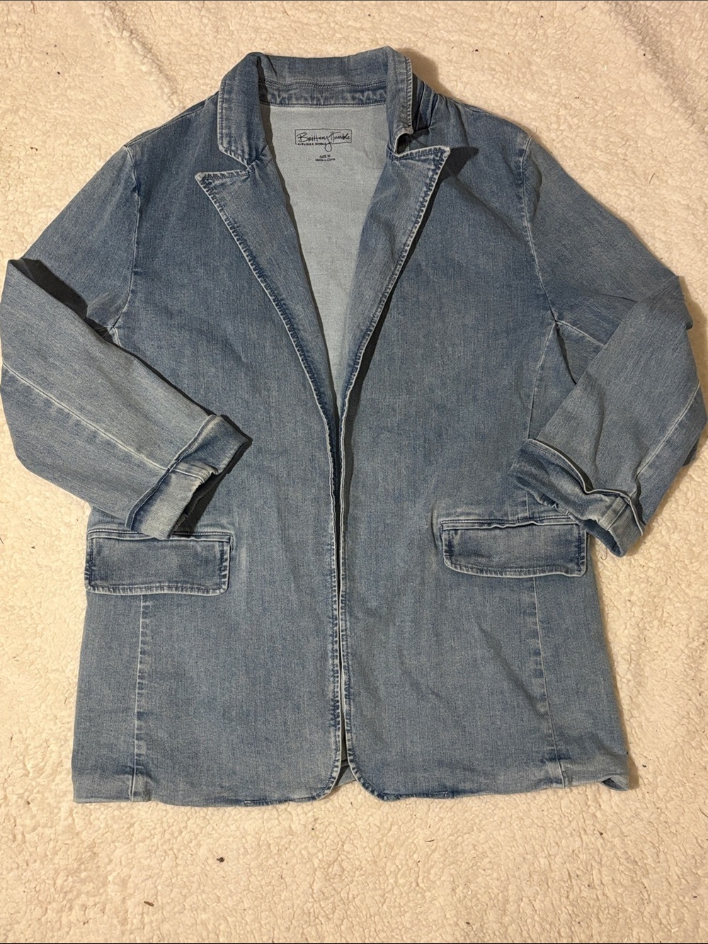 Brittany Humble Faded Blue Denim XL Jacket